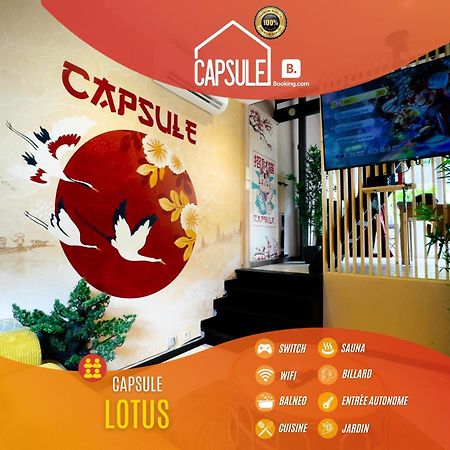 Capsule Lotus-Balneo-Sauna-Billard-Nintendo Hastiere-par-dela Exterior photo